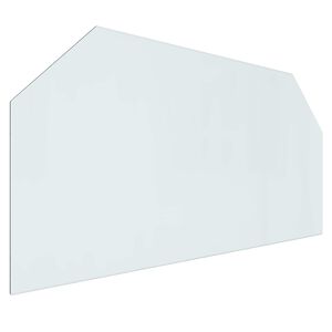 vidaXL Piastra in vetro per camino Trasparente 120 x 60 cm Vetro