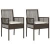 vidaXL Sedia da Giardino 2 pz Marrone polyrattan