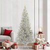 vidaXL Albero di Natale con 300 LED con supporto Argento 210 cm PET