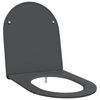vidaXL Sedile del WC Antracite 47 x 36 x 3,4 cm Duroplast