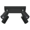 vidaXL Faretto da soffitto Nero 26 x 26 x 16.5 cm Acciaio