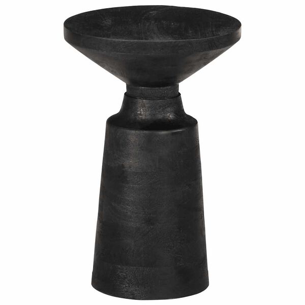 vidaXL Tavolino da Salotto Nero &Oslash;33x50 cm in Legno Massello di Mango