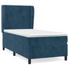 vidaXL Giroletto a Molle con Materasso Blu Scuro 90x200 cm in Velluto