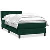 vidaXL Giroletto a Molle con Materasso Verde Scuro 90x210 cm Velluto