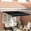 vidaXL Tenda Retrattile Nero 350 x 250 cm Poliestere e Alluminio