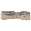vidaXL Set di divani 7 pz Beige e Grigio Chiaro
