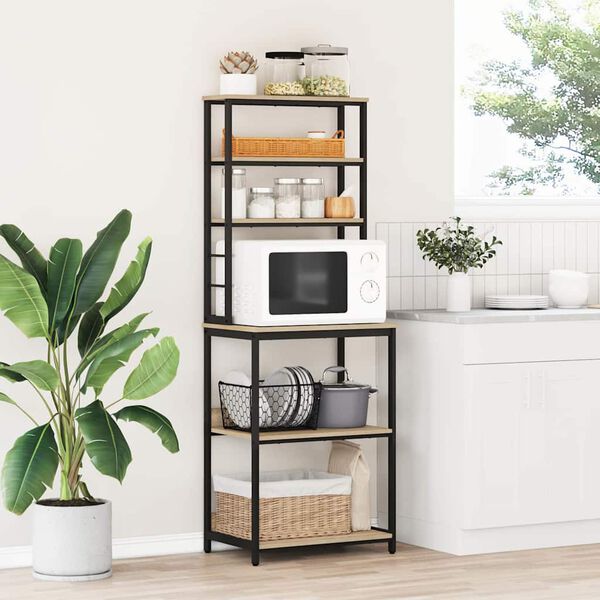 vidaXL Mensola da cucina Rovere Sonoma 60 x 40 x 168 cm