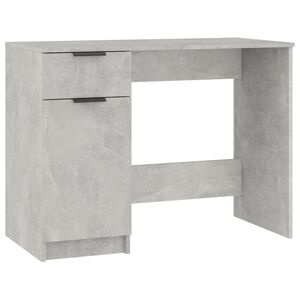 vidaXL Scrivania Grigio Cemento 100x50x75 cm in Legno Multistrato