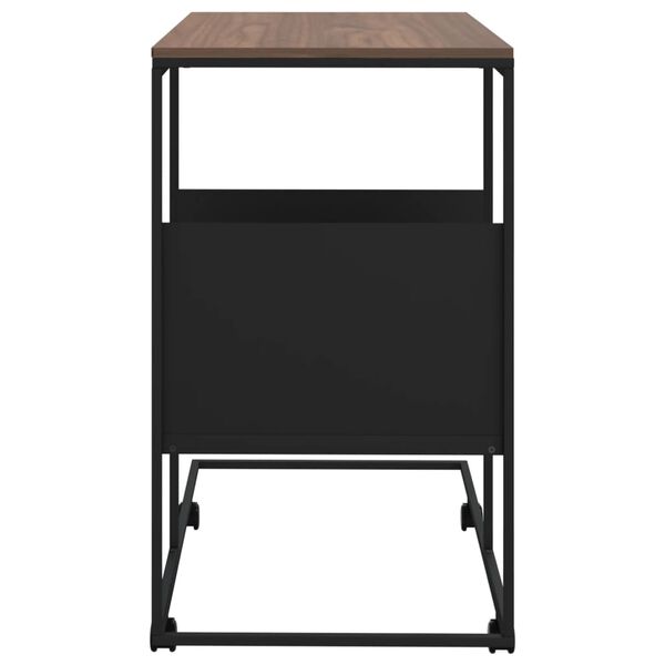 vidaXL Tavolino con Ruote Nero 55x36x63,5 cm in Legno Multistrato