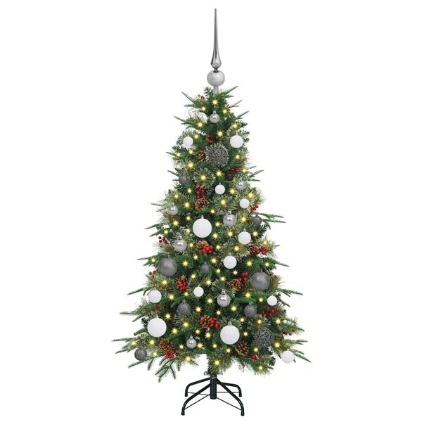 vidaXL Albero di Natale Artificiale con Rami Pieghevoli Verde 120 cm