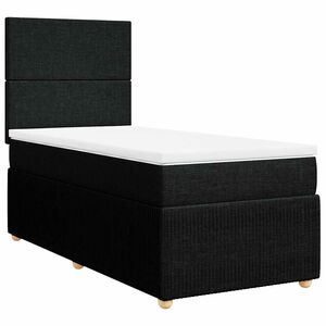 vidaXL Giroletto a Molle con Materasso Nero 80x200 cm inTessuto