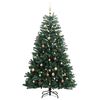 vidaXL Albero Natale Incernierato con 300 LED e Palline 240 cm