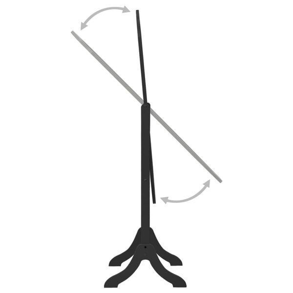 vidaXL Specchio da Terra Nero 46x48x164 cm