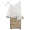 vidaXL Lettino Prendisole con Baldacchino e Cuscini Beige&nbsp;Polyrattan