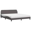 vidaXL Letto con Materasso Dover Grigio 180x200 cm in Similpelle
