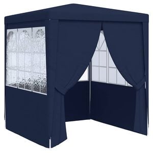 vidaXL Gazebo Professionale con Pareti 2x2 m Blu 90 g/m&sup2;