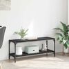 vidaXL Mobile TV Rovere Nero 100x33x41cm Legno ingegnerizzato e ferro