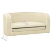 vidaXL Divano Cani Pieghevole Crema 76x71x30 cm Cuscino Lino Lavabile