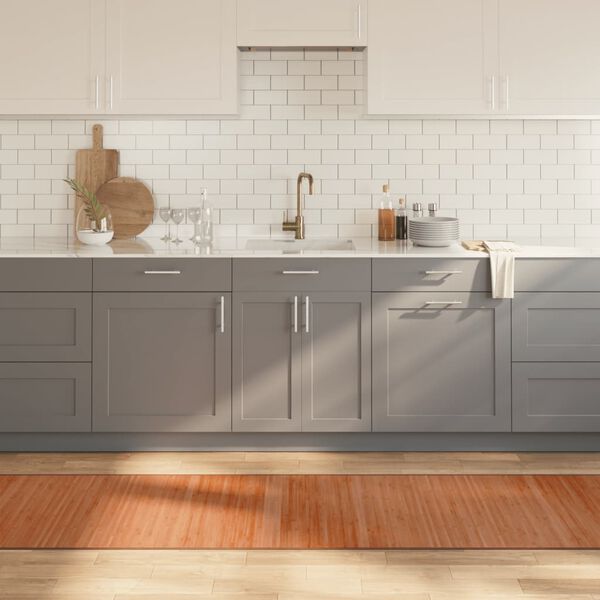 vidaXL Tappeto Rettangolare Marrone 70x300 cm in Bamb&ugrave;