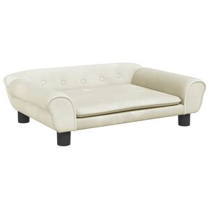 vidaXL Lettino per Cani Crema 70x48x22 cm in Velluto