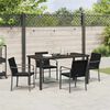vidaXL Set da Pranzo per Giardino 5 pcs Nero Poly Rattan