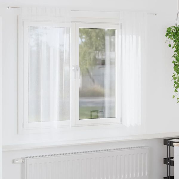 vidaXL Tenda in Velo con tende 2 pcs Bianco 175 x 140 cm Poliestere