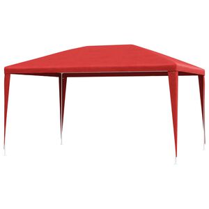 vidaXL Tenda Party Rosso 400 x 300 x 255 cm PE e Acciaio