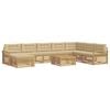 vidaXL Set di divani da esterno 9 pz Bianco e Beige