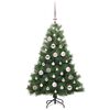 vidaXL Albero di Natale artificiale con 150 LED Verde 120 cm PE e PVC