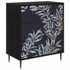 vidaXL Cassettiera DOKKUM Stampa blu di felce 66 x 36,5 x 76 cm