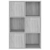 vidaXL Mobile Contenitore Grigio Sonoma 60x29,5x90 cm