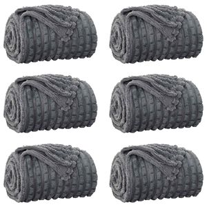 vidaXL Coperte da Pile 6 pz Grigio scuro 270 x 240 cm 9.44 kg Panno