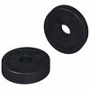 vidaXL adatto per Rondella Piatta 2 pcs Nero &empty;15 x 3 mm Copolimero PVC