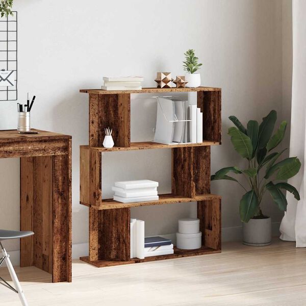 vidaXL Libreria in Legno Antico 80x24x96 cm in Legno Multistrato