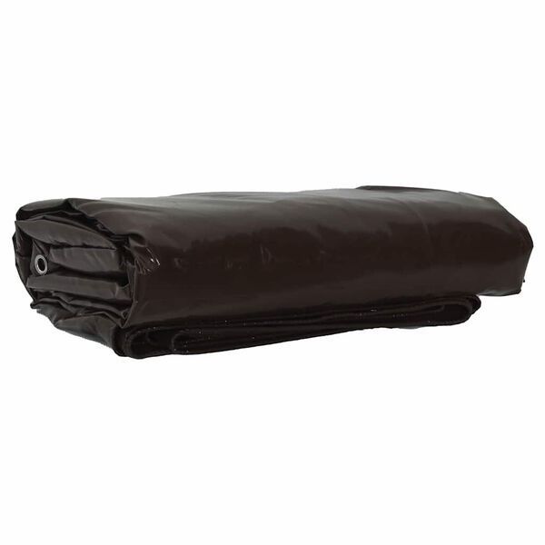 vidaXL Telo 650g / m&sup2; Marrone 6 x 8 m Tela con rivestimento in PVC