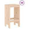 vidaXL Set Bar da Giardino 9 pz in Legno Massello di Pino