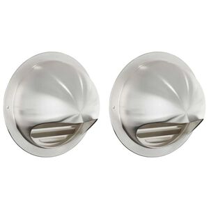 vidaXL Coperture per ventilazione d'aria 2 pz Argento 150 mm