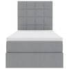vidaXL Letto con contenitore e LED con led Grigio chiaro 100 x 200 cm