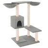 vidaXL Albero per Gatti con Tiragraffi Grigio Chiaro 82 cm