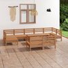 vidaXL Set Salotto da Giardino 10 pz in Legno Massello di Pino ambra