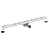 vidaXL Scarico doccia design a linea con sifone a 360&deg; Argento 90 cm
