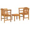 vidaXL Set da giardino con divano a rosa 3 pz Legno di Acacia Massello