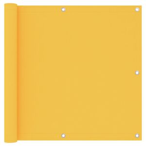 vidaXL Paravento da Balcone Giallo 90x500 cm in Tessuto Oxford