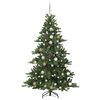 vidaXL Albero di Natale Artificiale con Rami Pieghevoli Verde 180 cm