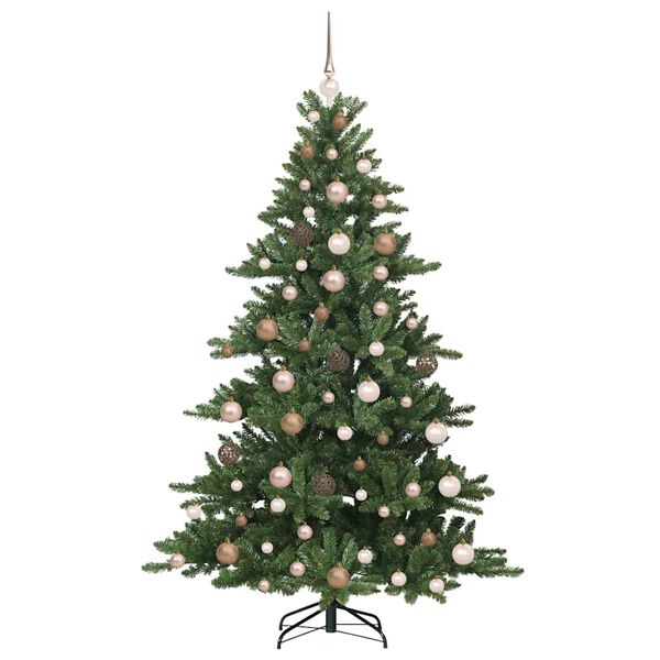 vidaXL Albero di Natale Artificiale con Rami Pieghevoli Verde 180 cm