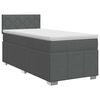 vidaXL Letto box spring con materasso Grigio Scuro 90 x 190 cm Tessuto