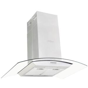 vidaXL Cappa a Isola 90 cm in Acciaio Inossidabile 756 m&sup3;/h LED