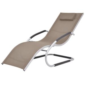 vidaXL Lettino Prendisole con Cuscino in Alluminio e Textilene Talpa