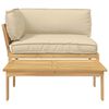 vidaXL Set di divani con cuscino 2 pcs Beige Legno di Acacia Massello