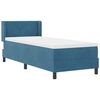 vidaXL Letto a molle con materasso Blu Scuro 200 x 80 cm Poliestere